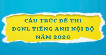 CẤU TRÚC ĐỀ THI ĐÁNH GIÁ NĂNG LỰC TIẾNG ANH NỘI BỘ NĂM 2026